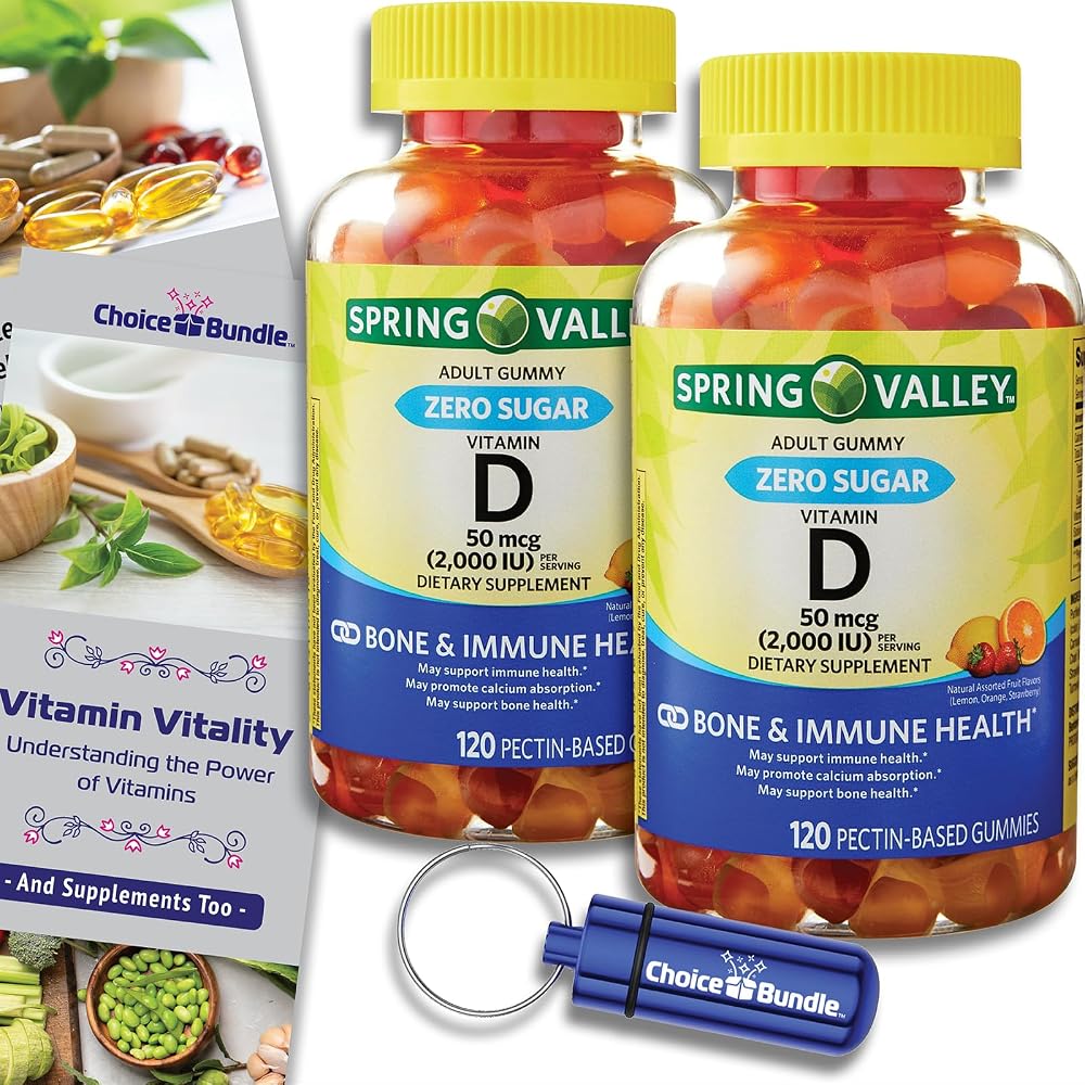 Choice Bundle Spring Valley Vitamin D 50 mcg Gummies - 240 Count