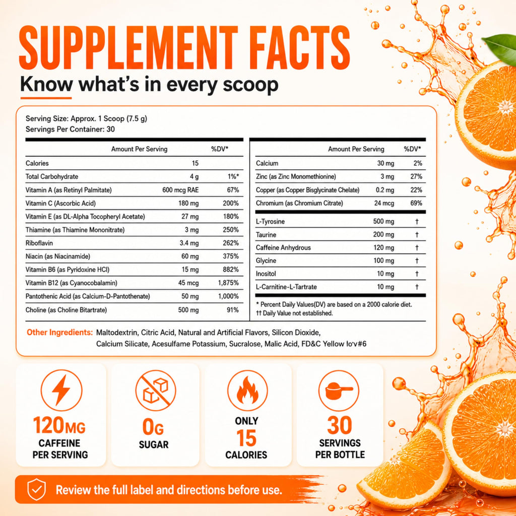 Morning Buzz Energy Drink Powder - Energy Boost Drink Mix
