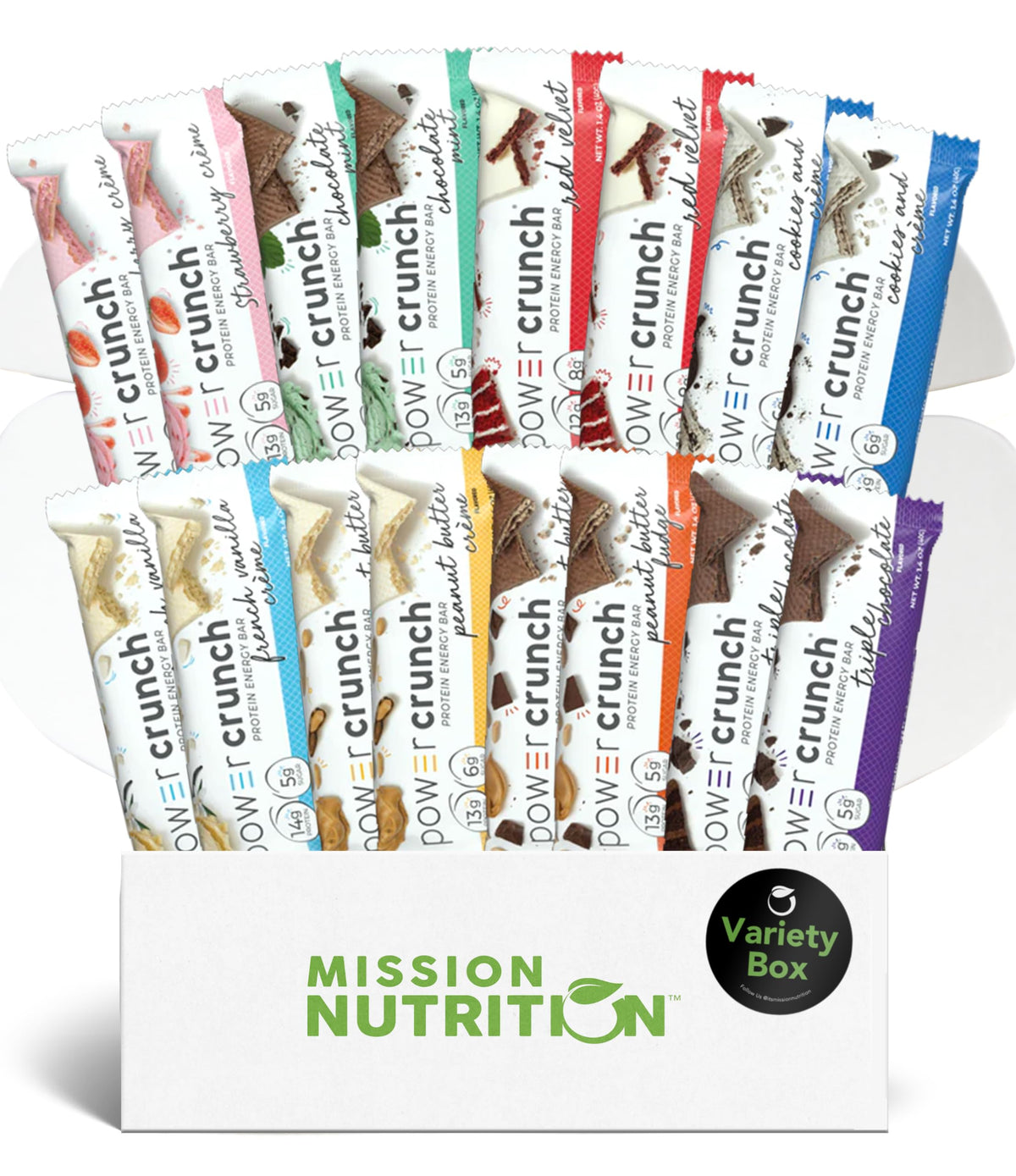 Mission Nutrition Power Crunch Protein Bars Variety Pack - 16 Bars