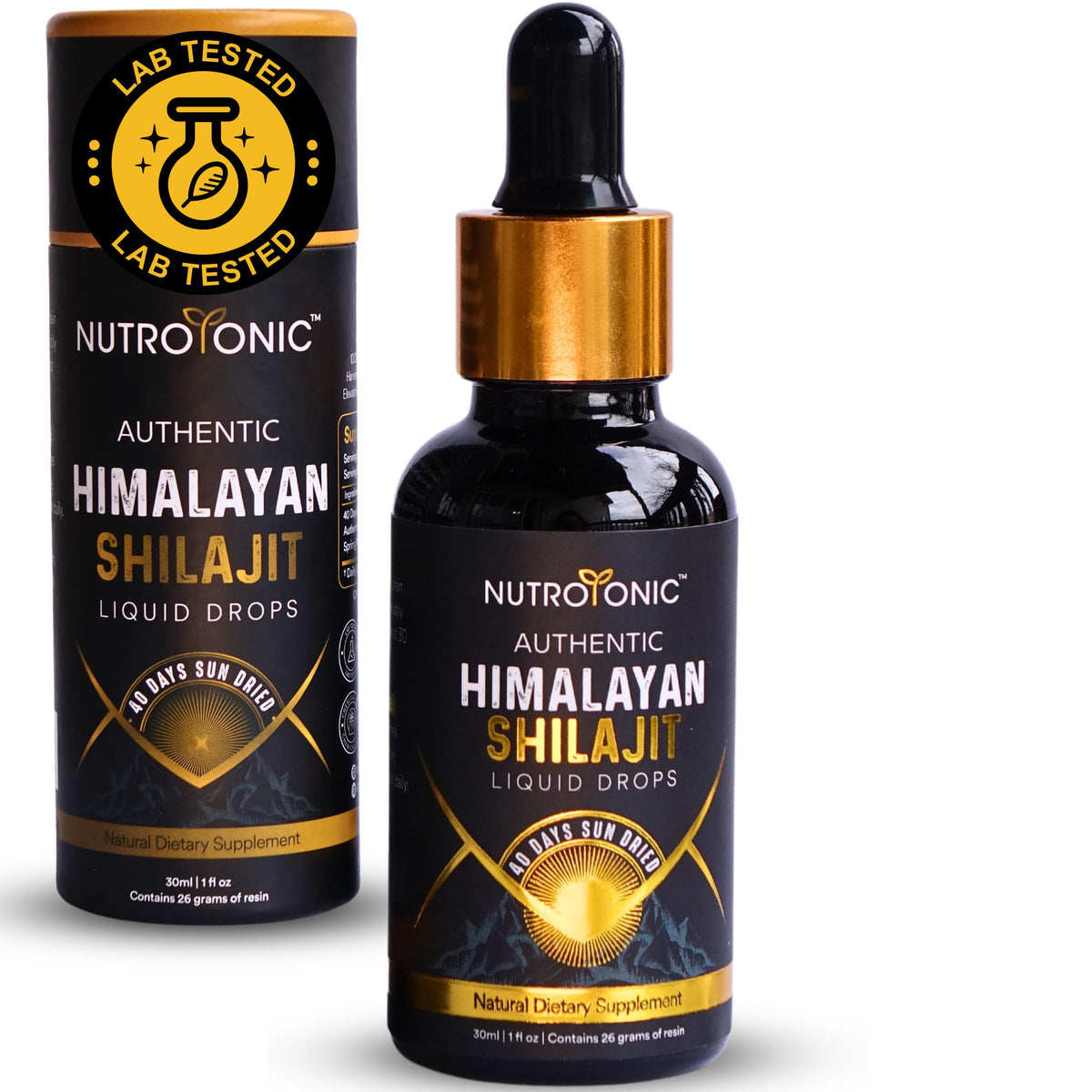 NutroTonic Authentic Himalayan Shilajit Liquid Drops - 30ml