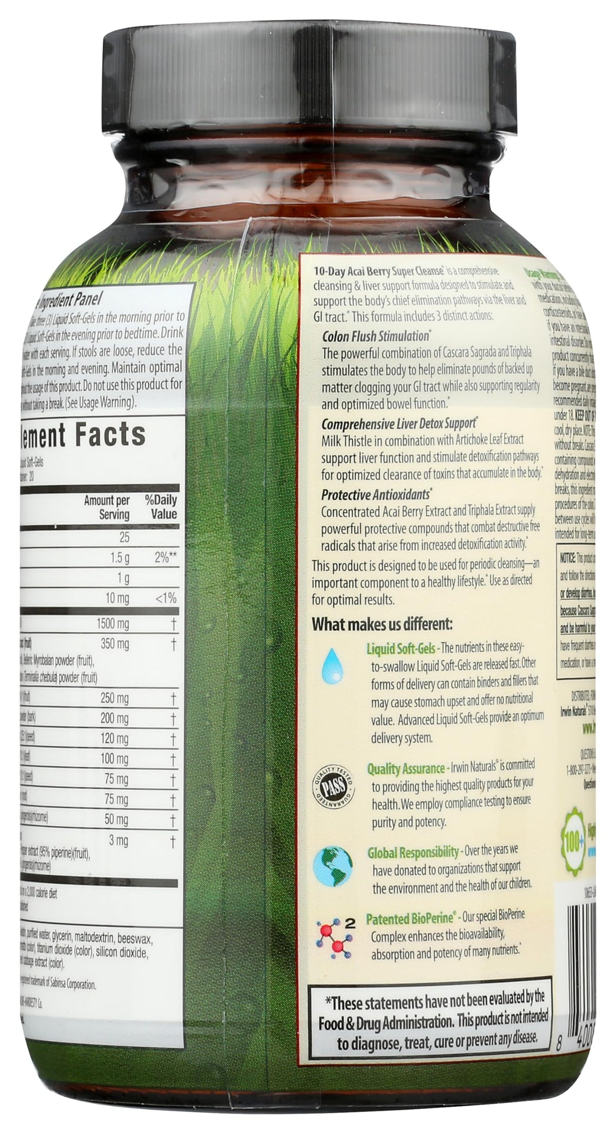 Irwin Naturals 10-Day Acai Berry Super Cleanse - 60 Softgels - image 2