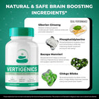 IDEAL PERFORMANCE Vertigenics Brain Supplements Memory & Focus - 180 Capsules - image 6