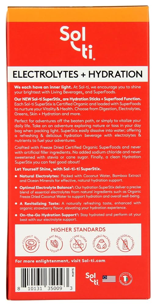 Sol-ti Hydration Plus Electrolytes Strawberry Lemon - 7 Count - image 2