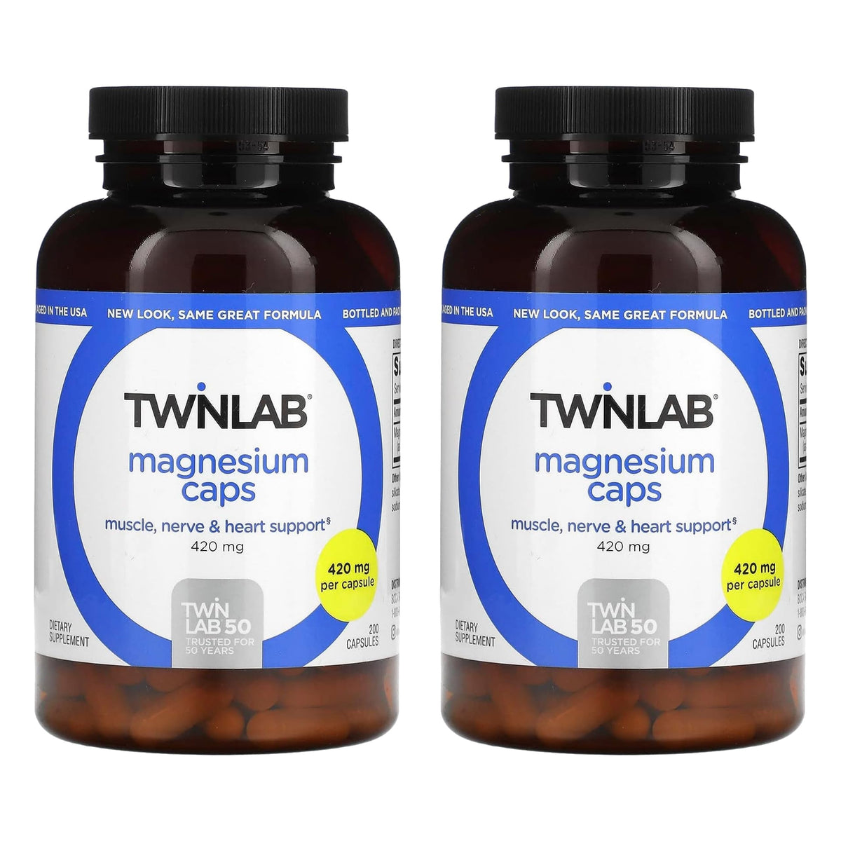Twinlab Magnesium Caps 420 mg - 400 Count (2 Pack)