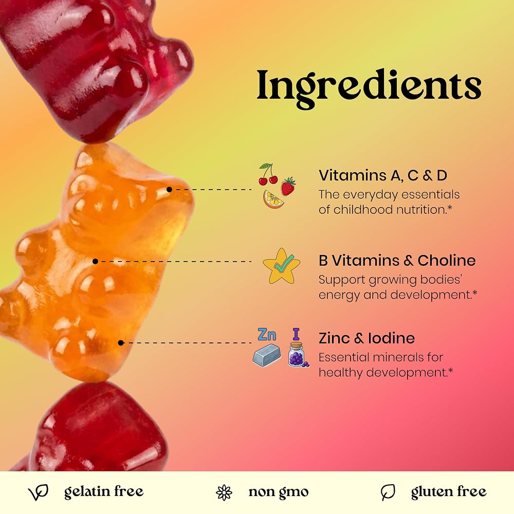 VITA GLOBE Kids Multivitamin Gummies with Vitamins A C D E - 60 Gummies - image 3