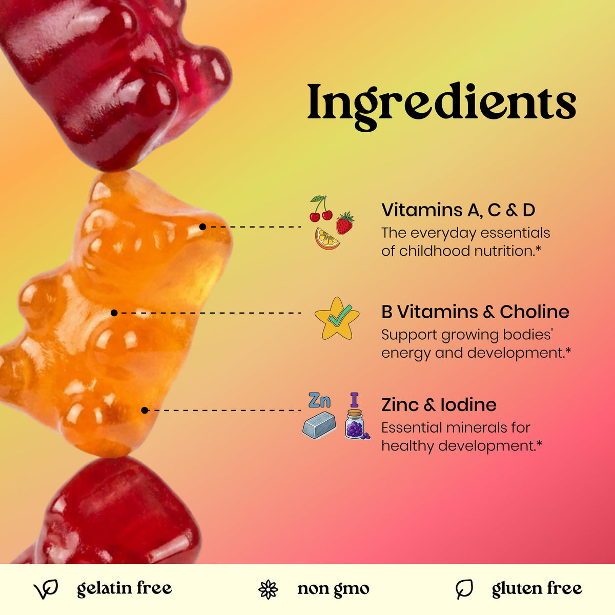 Vita Globe Kids Multivitamin Gummies with Vitamins A C D E - 120 Count - image 3
