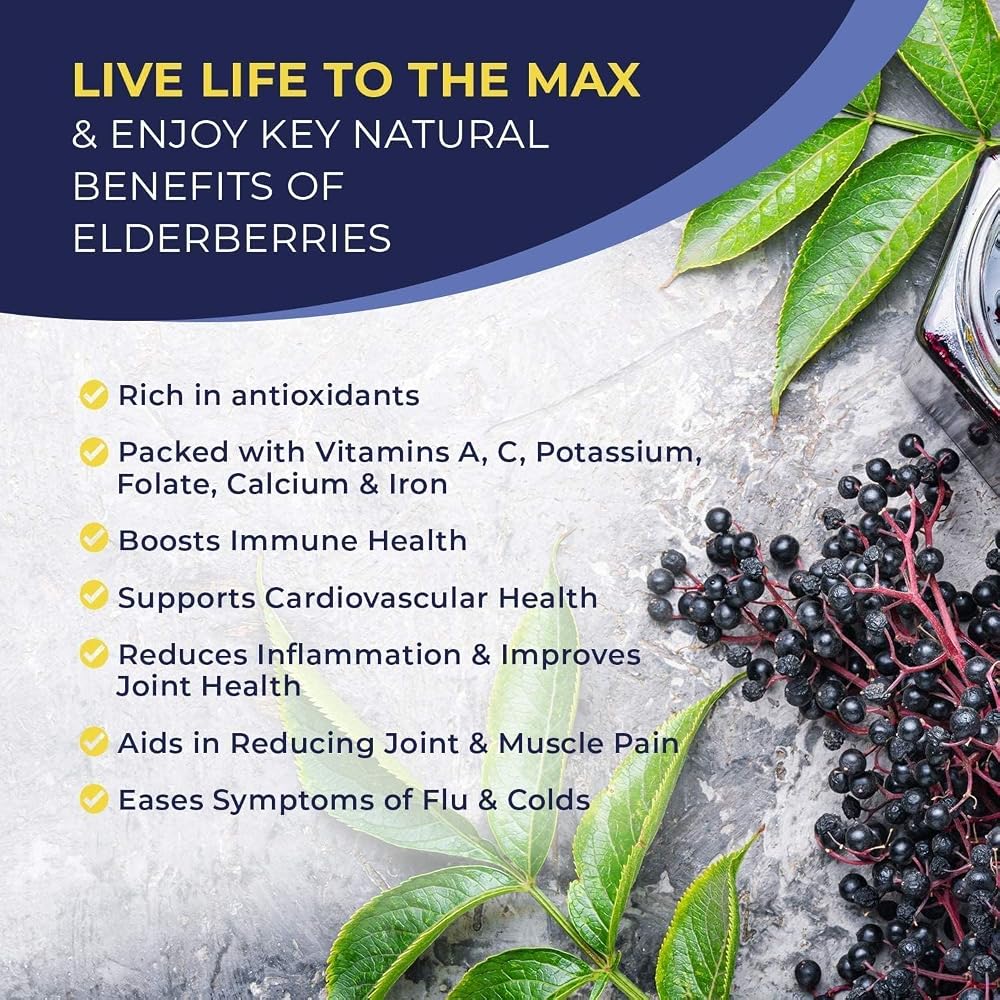 MaxImmunity Organic Elderberry Syrup Immune Support - 2 Pack - image 2