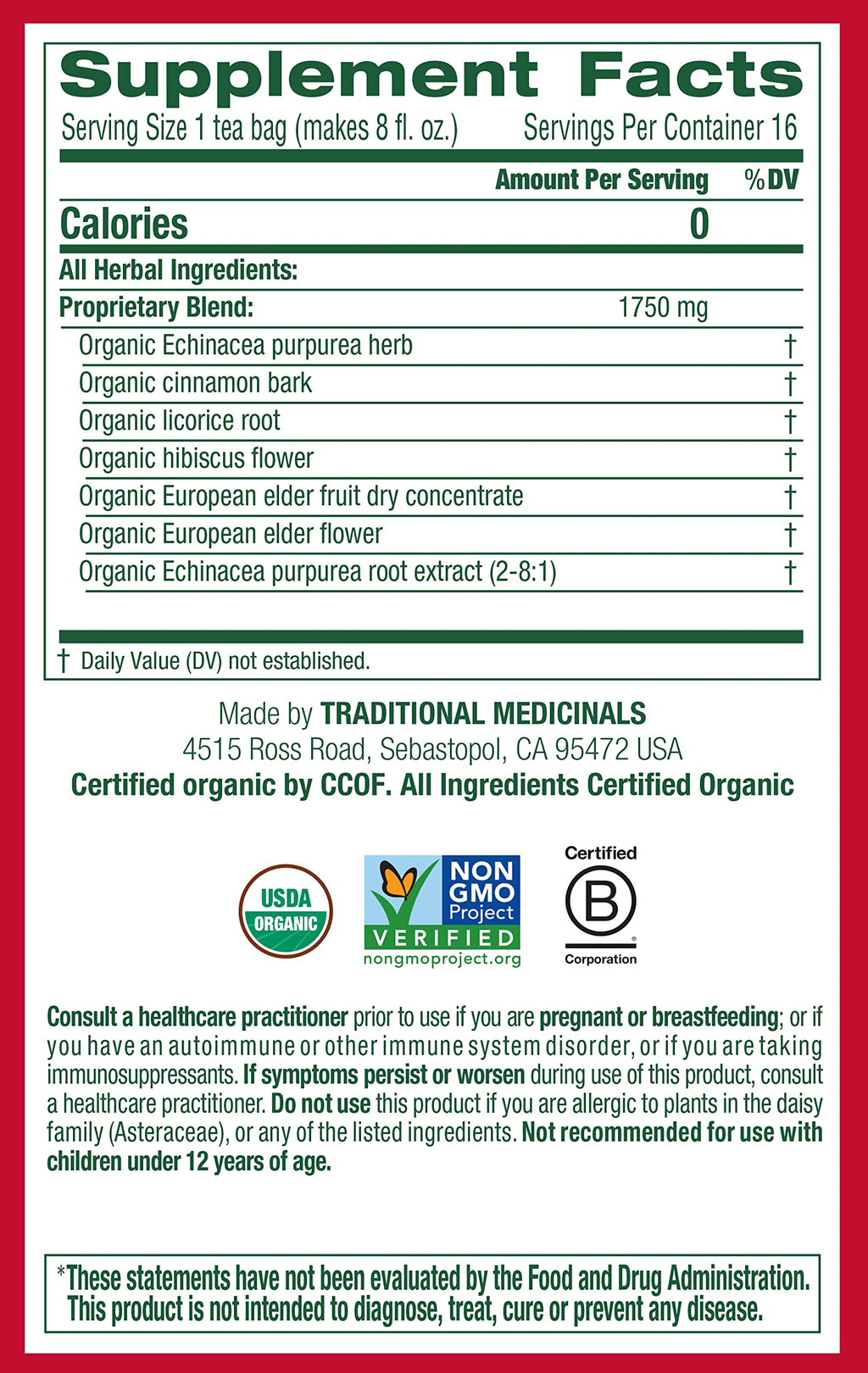 Traditional Medicinals Organic Immune Zoom Echinacea Elderberry Tea - image 4