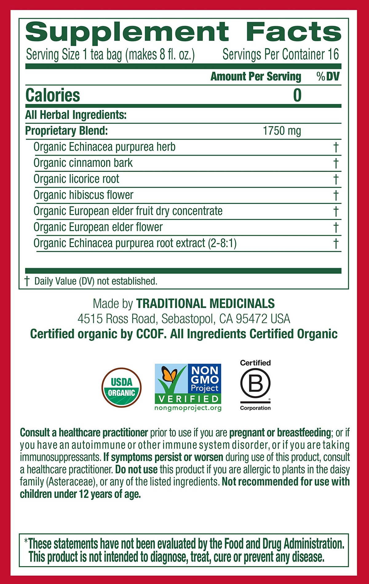 Traditional Medicinals Organic Immune Zoom Echinacea Elderberry Tea - image 4