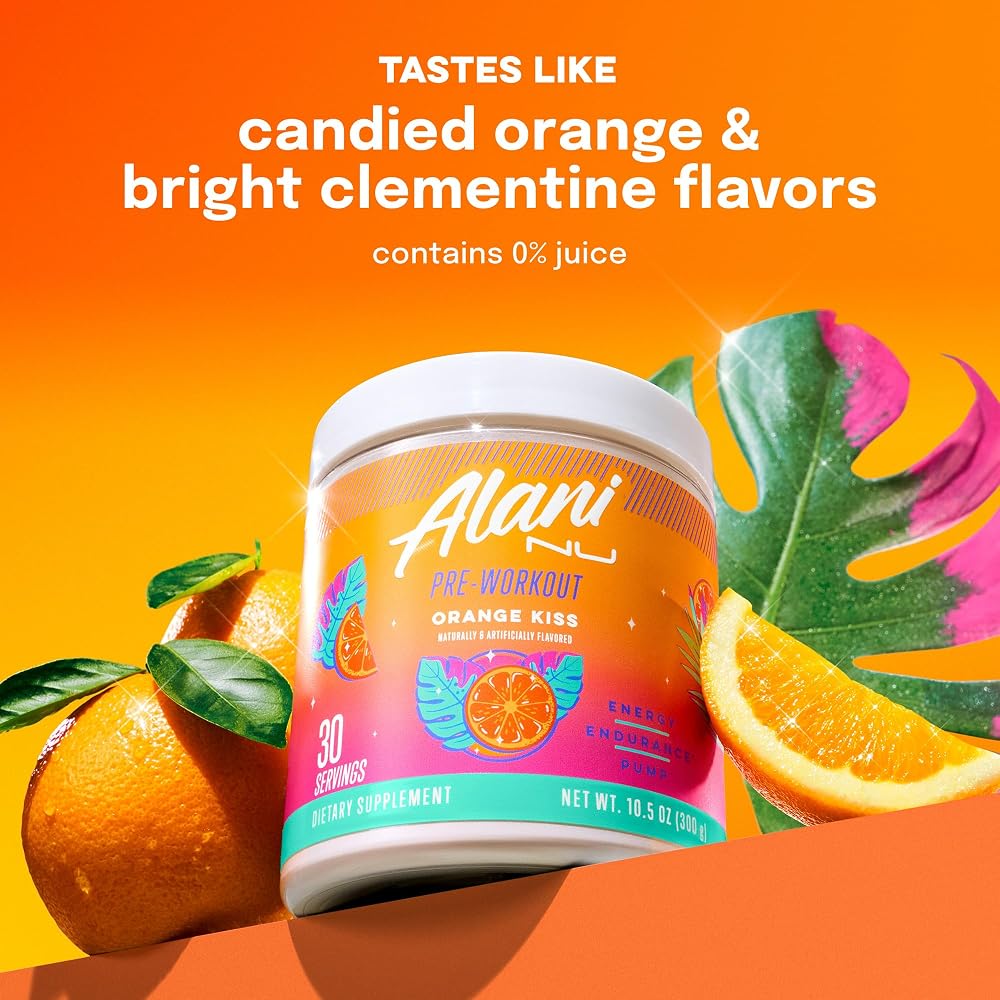 Alani Nu Pre-Workout Powder Orange Kiss Energy Boost - 30 Servings - image 5