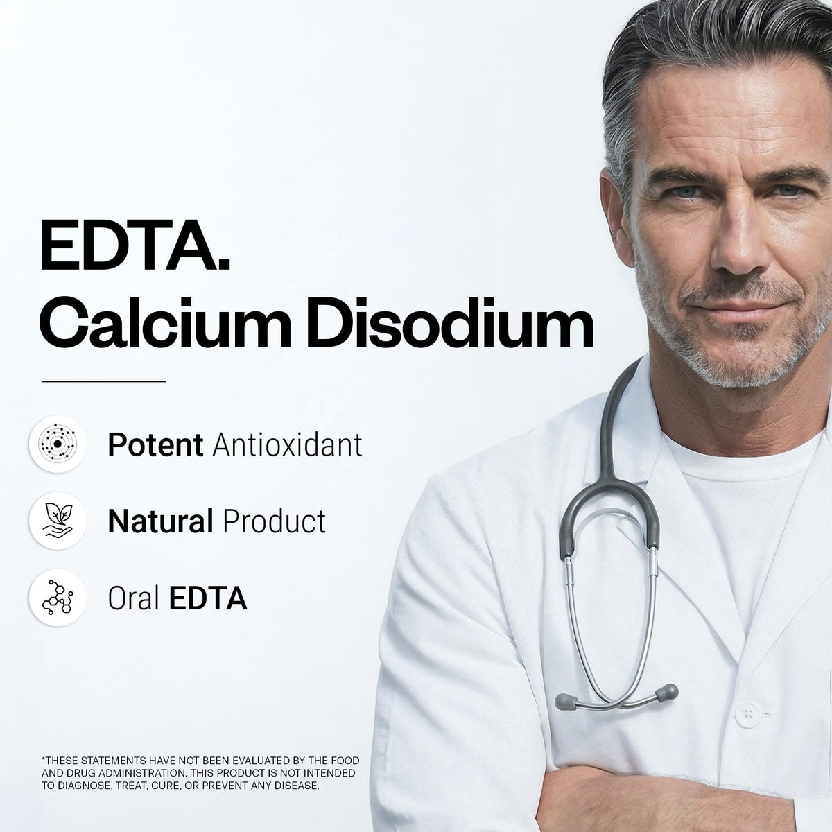 Supersmart EDTA Calcium Disodium 1000 mg - 180 Vegetarian Capsules - image 2