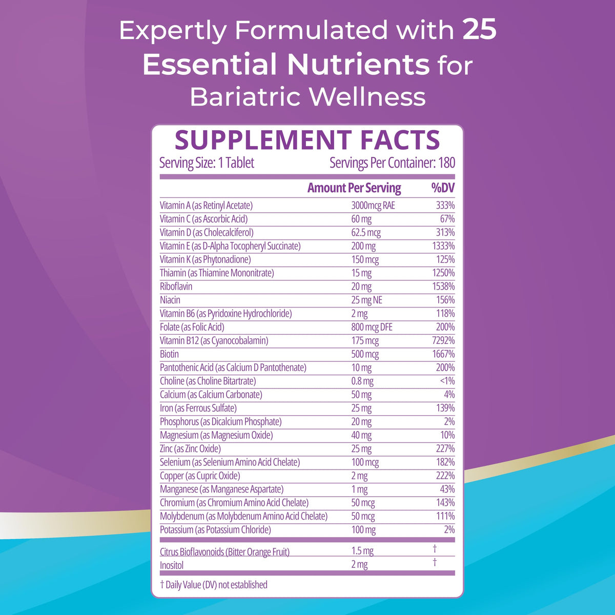 Bariatric Best High ADEK Multivitamin - 180 Tablets - image 4
