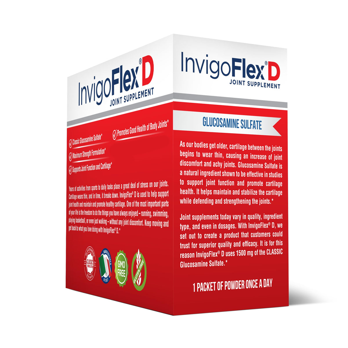 INVIGOFLEX® D - 1500mg of Glucosamine Sulfate Powder (Classic
