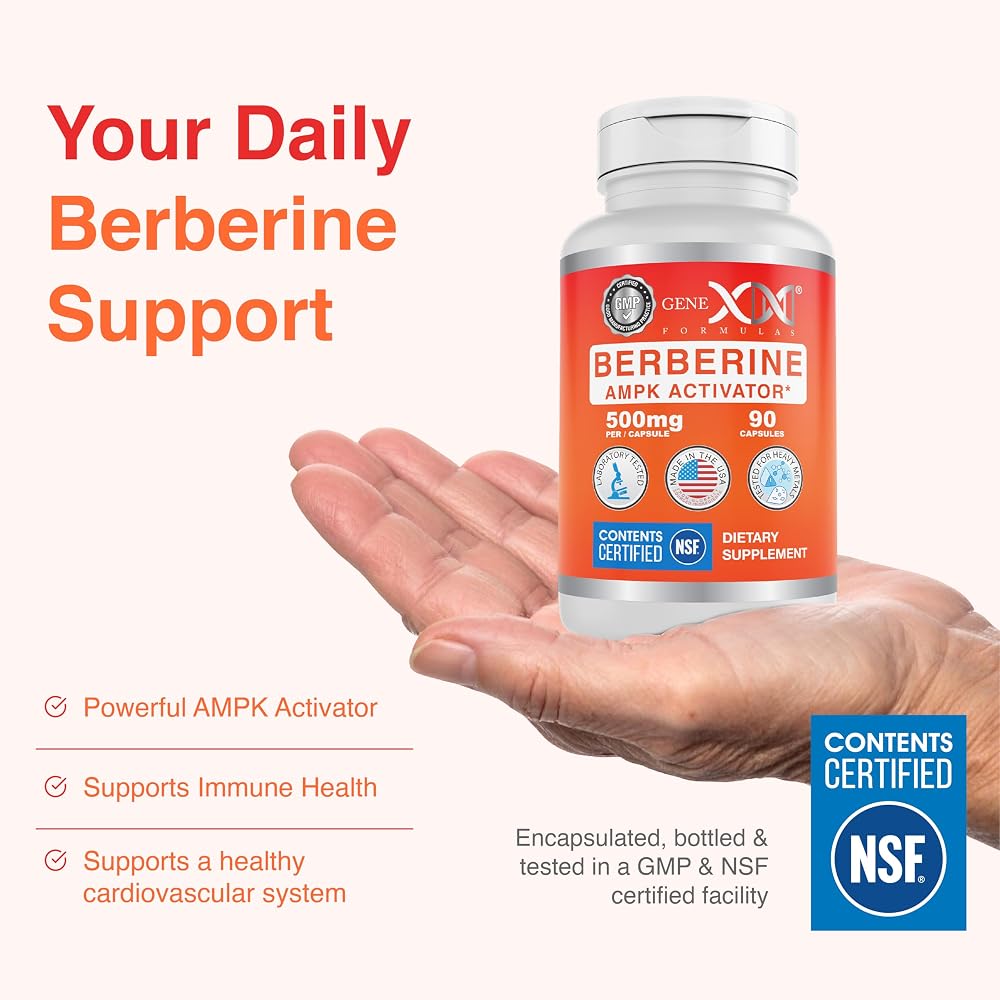 Genex Formulas Berberine HCl 500mg NSF Certified - 210 Capsules - image 9