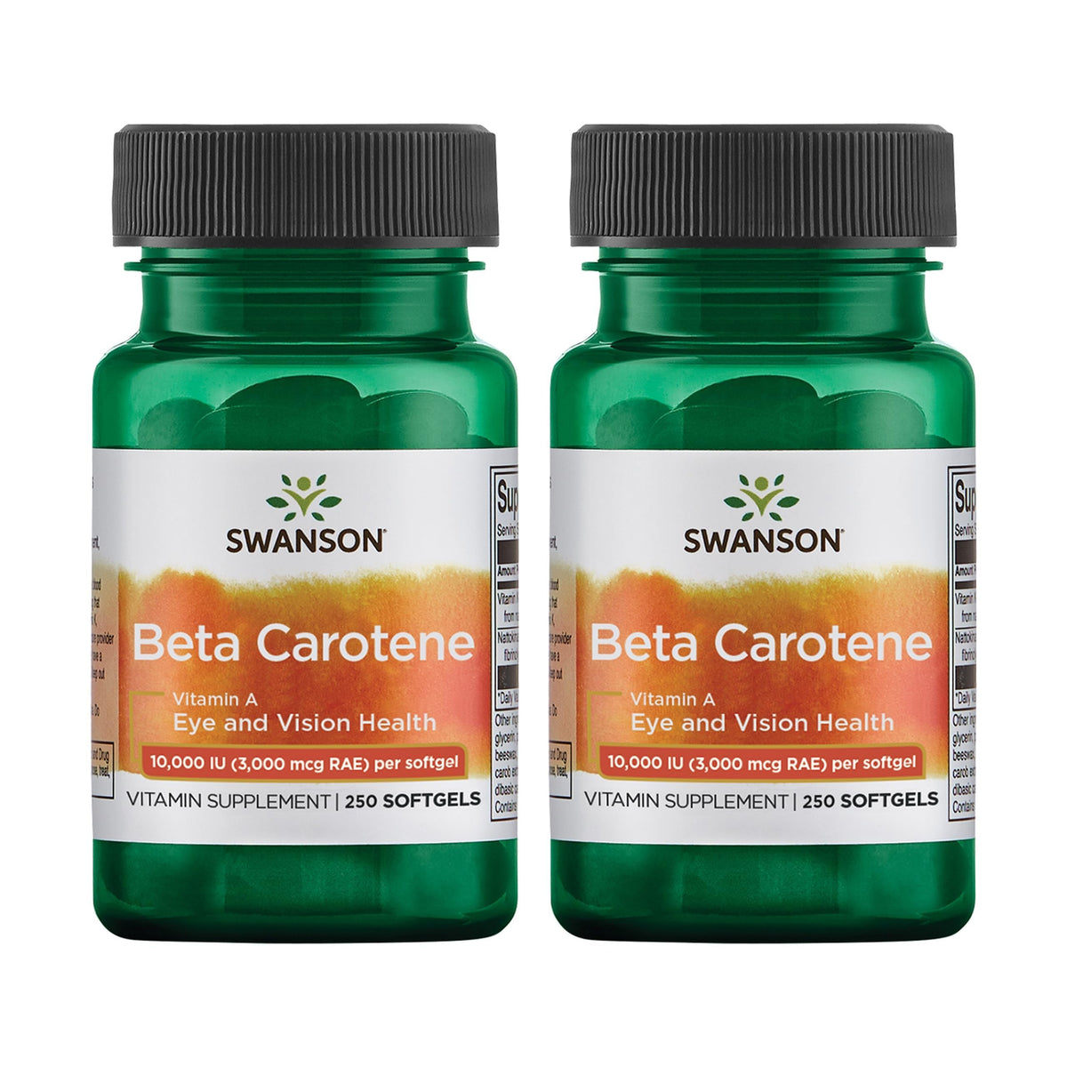 Swanson Beta-Carotene 3000mcg Vitamin A Supplement - 500 Softgels