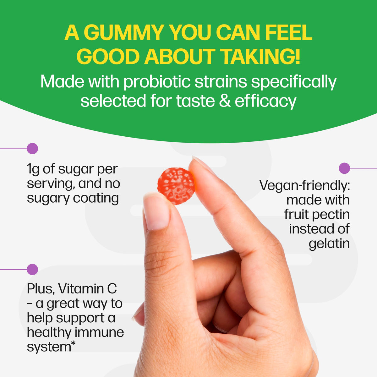 Culturelle Probiotic + Prebiotic Gummies for Women & Men - 52 Gummies - image 3