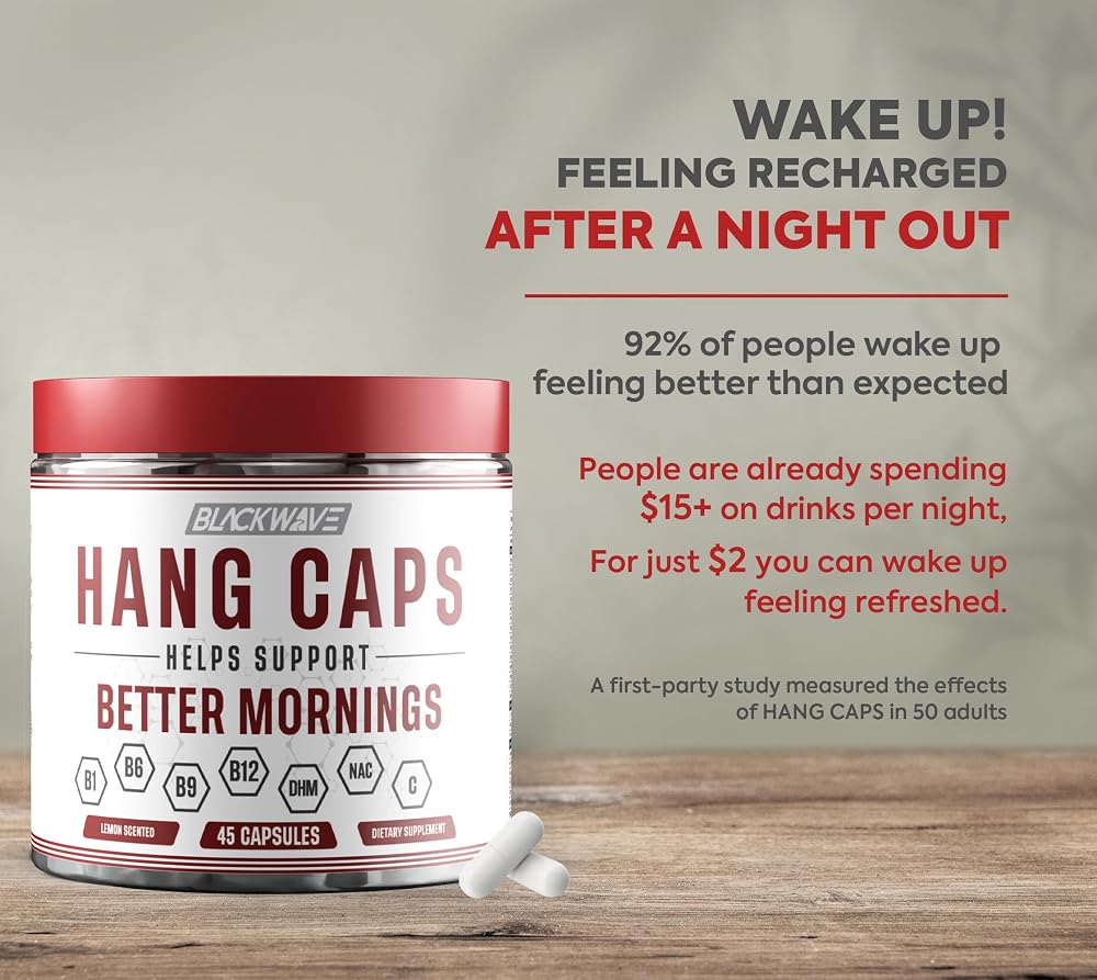 BlackWave Hang Caps After Drinking Recovery Capsules - 45 Count - image 2