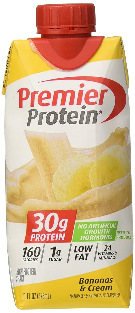 Premier Nutrition Protein Shakes Bananas/Cream - 18 Count