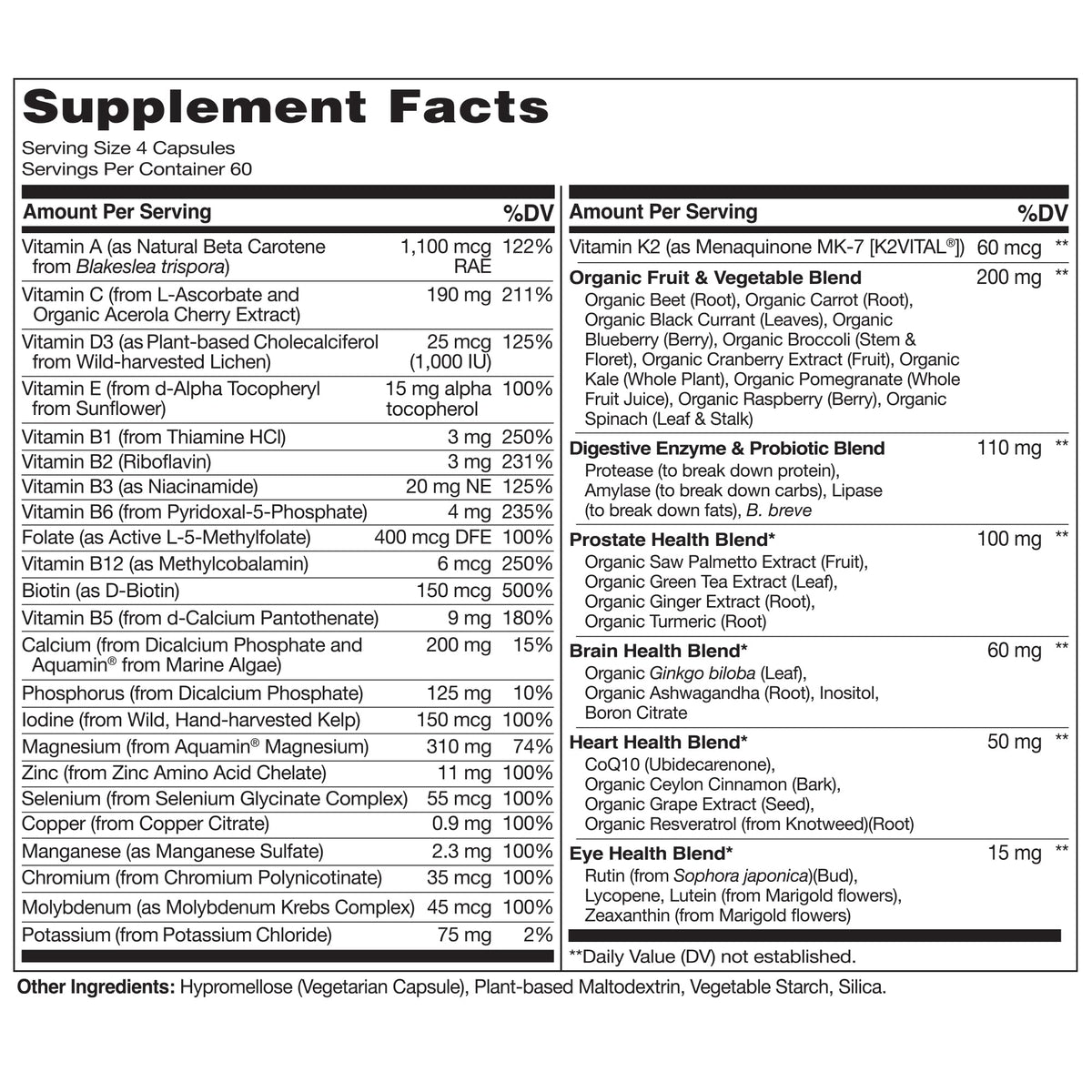 NATURELO Men's Multivitamin 50+ - 240 Vegetarian Capsules - image 3