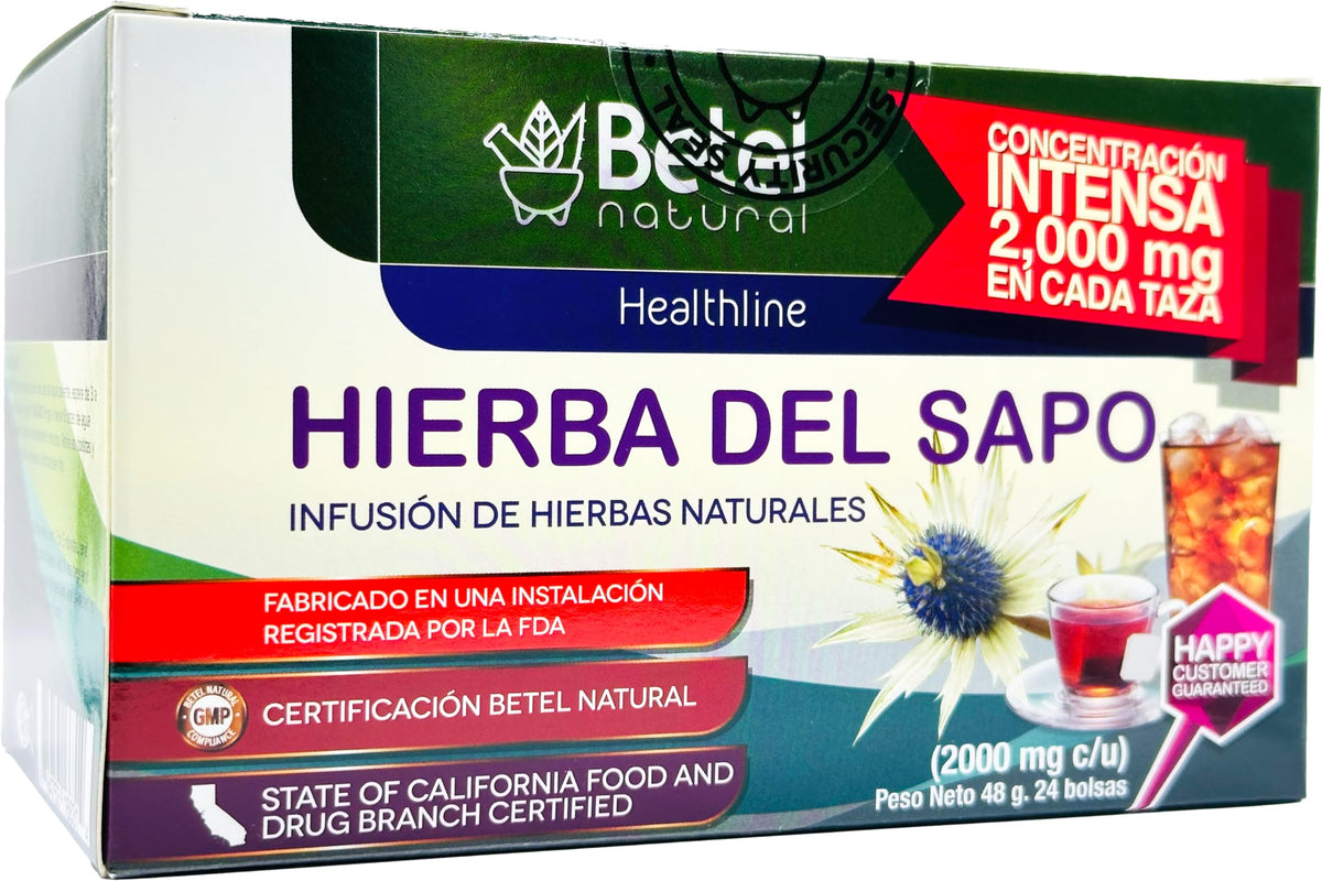 Betel Natural Hierba del Sapo Mexican Thistle Tea - 24 Tea Bags