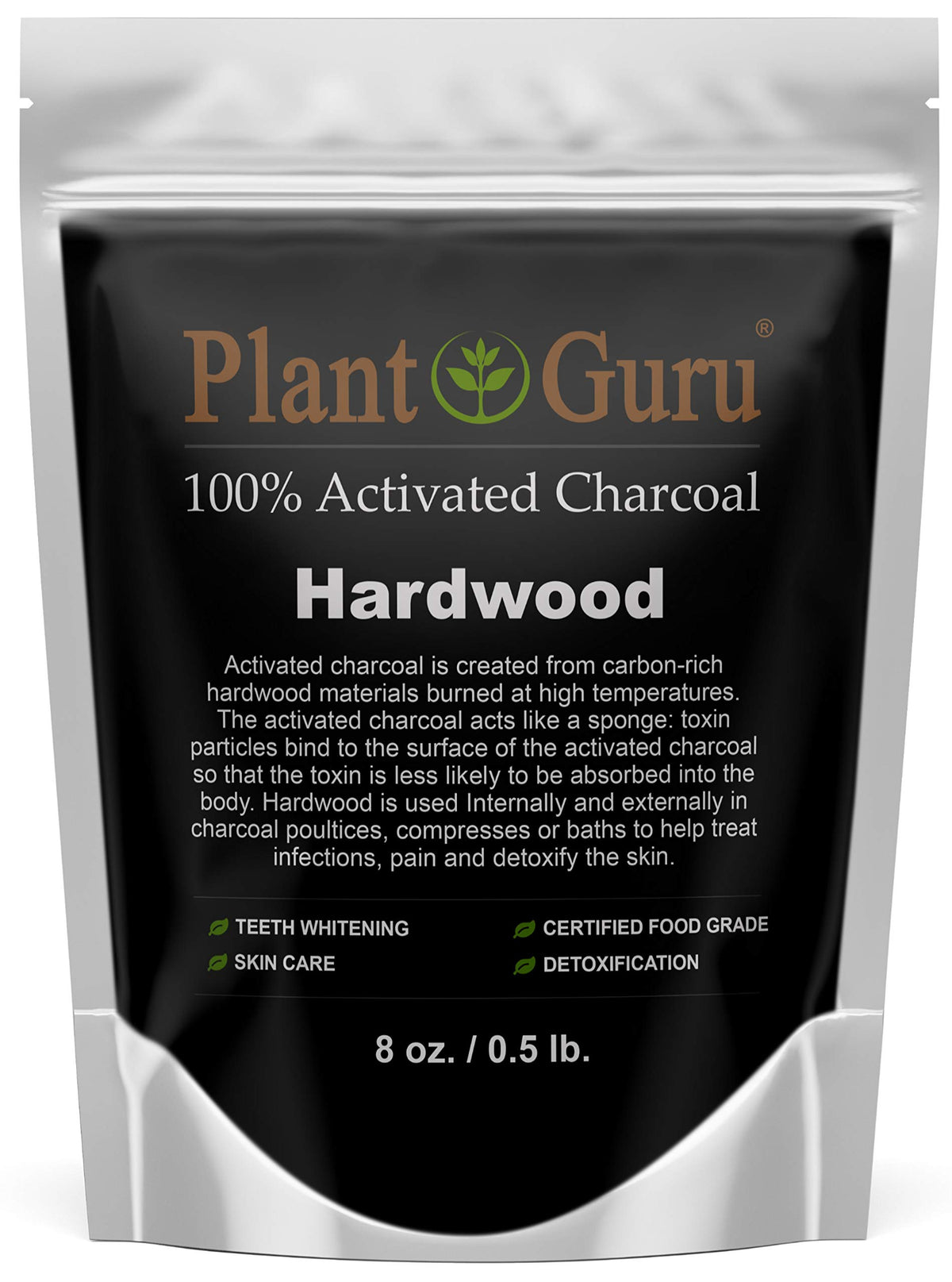 Plant Guru Activated Charcoal Powder Food Grade - 8 oz