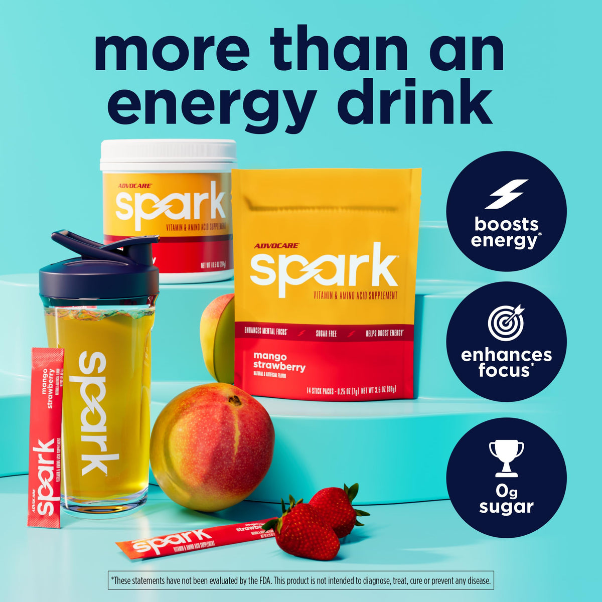 AdvoCare Spark Energy & Focus Drink Mix, Sunrise Grapefruit