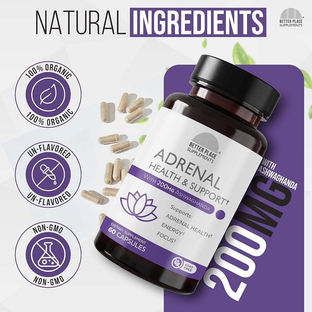 Better Place Organics Adrenal Health Support - 60 Capsules - image 4