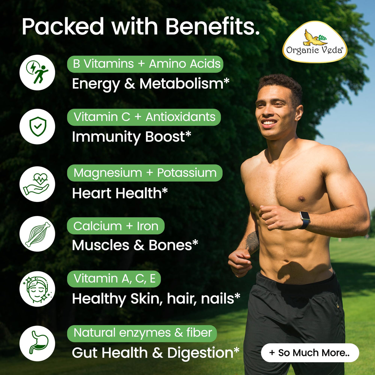 Organic Veda Moringa Capsule 1000mg - 120 Vegan Capsules - image 5