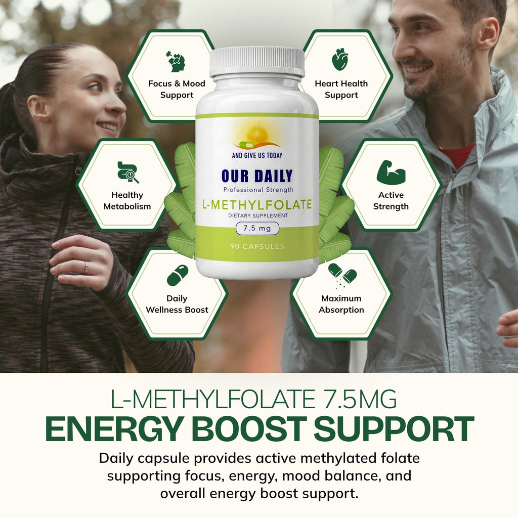 Our Daily Vites L-Methylfolate 7.5mg Vitamin B9 - 90 Capsules - image 4