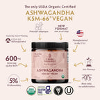 TRIBE ORGANICS Vegan Ashwagandha KSM-66 Supplement - 60 Capsules - image 2