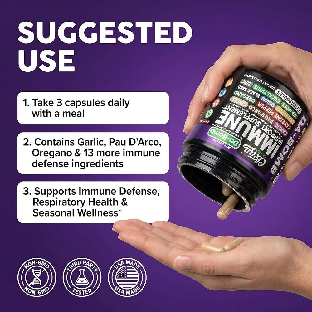 Clean Nutraceuticals Organic Immune Support Supplement - 90 Capsules - image 6