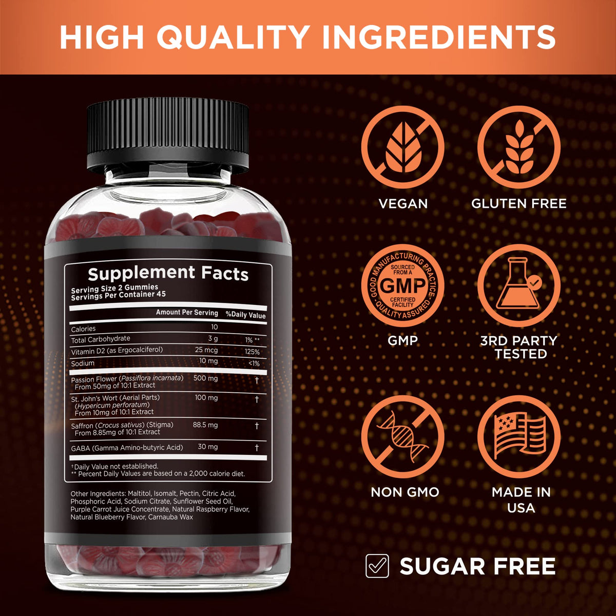 Effective Nutra Saffron Gummies for Mood Support - 90 Count - image 5