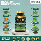 Tenmido Neem Leaf 8-in-1 Supplement Immune Health Support - 150 Capsules - image 3