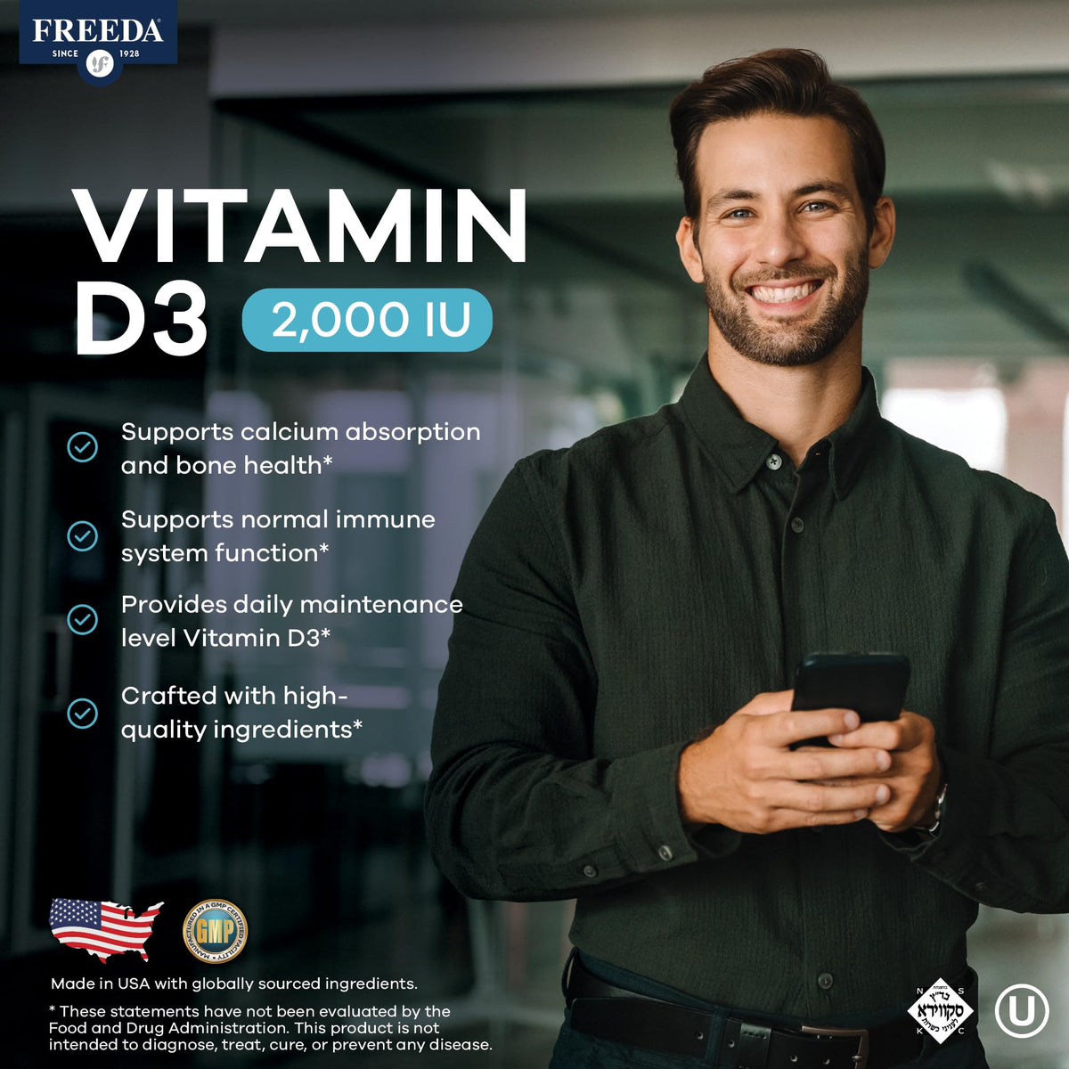 FREEDA Vitamin D3-2000 IU