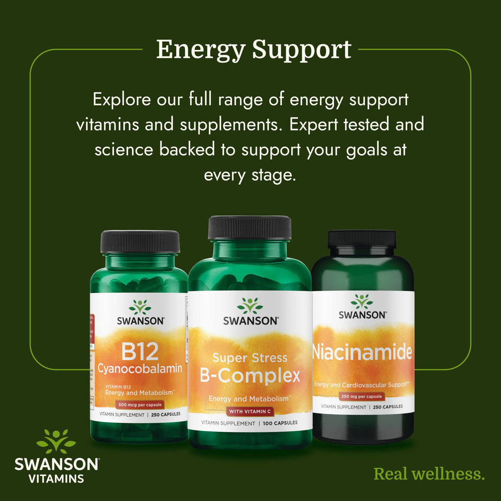 Swanson Super Stress B-Complex with Vitamin C - 100 Capsules - image 6
