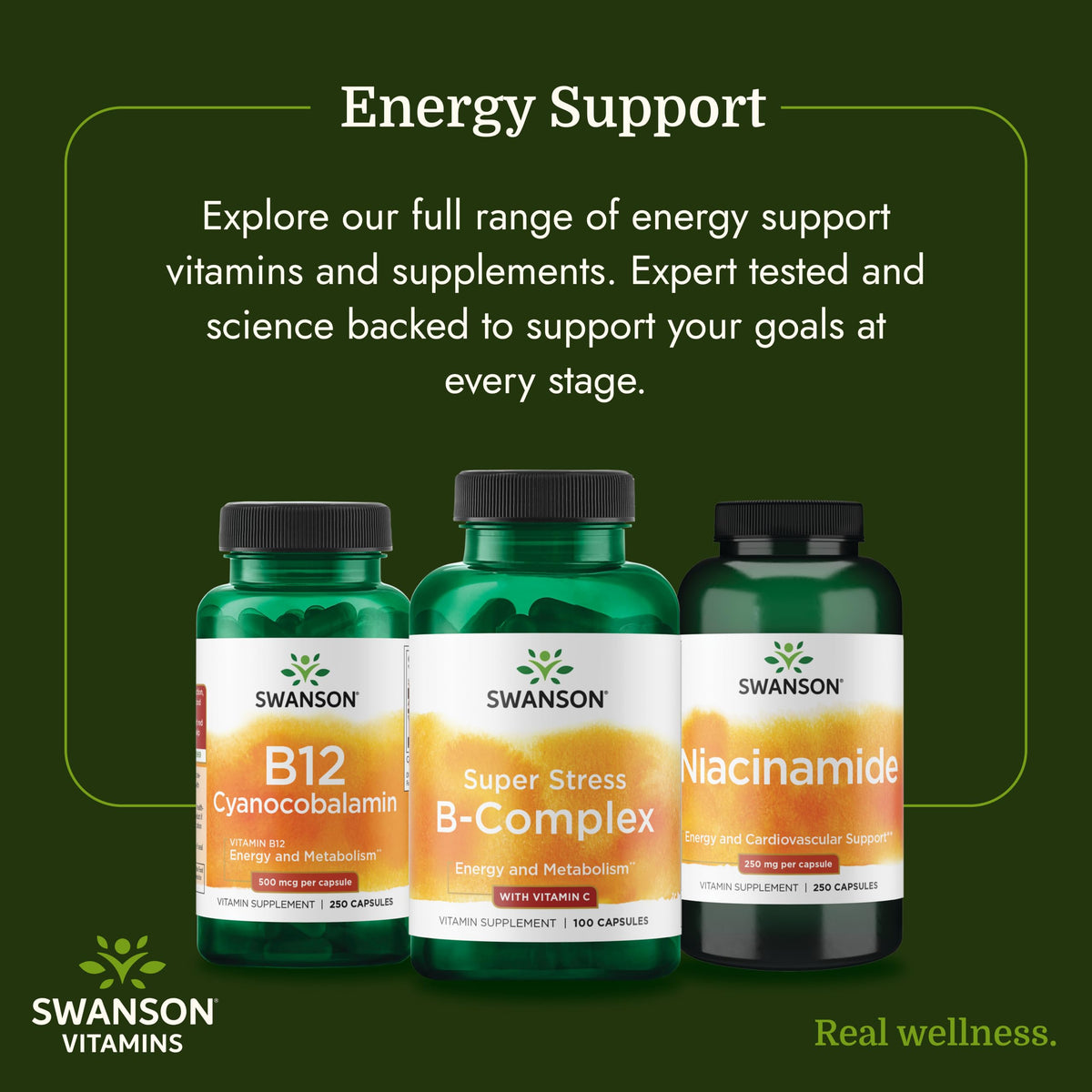 Swanson Super Stress B-Complex with Vitamin C - 100 Capsules - image 6