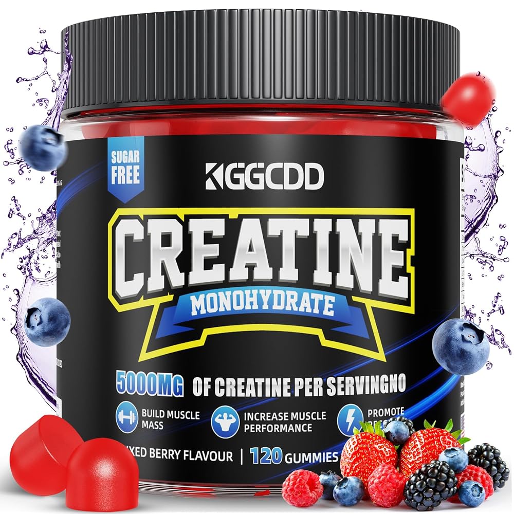 KGGCDD Creatine Monohydrate Gummies 5000mg - 120 Gummies