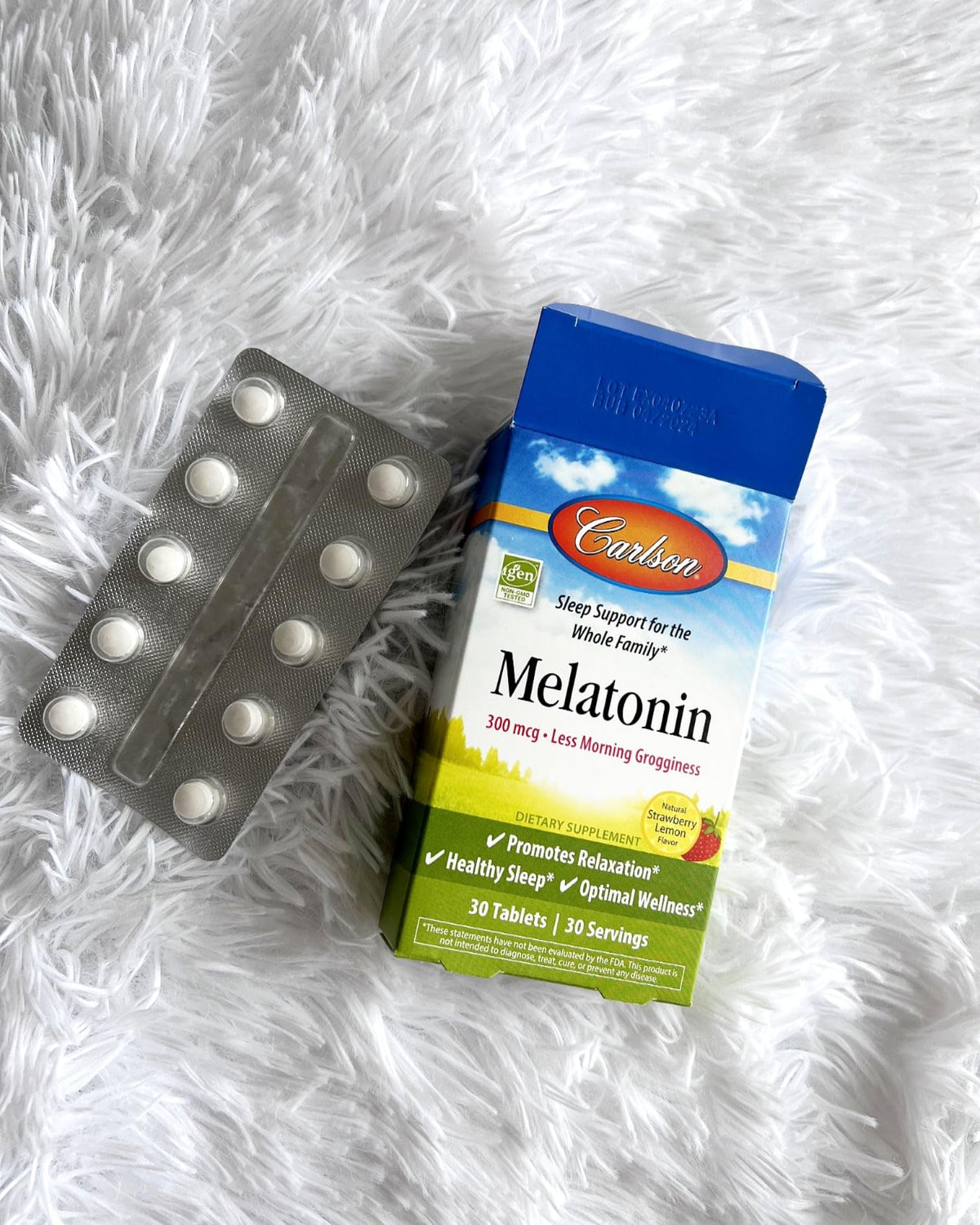 Carlson Melatonin 300 mcg Healthy Sleep - 30 Chewable Tablets - image 6