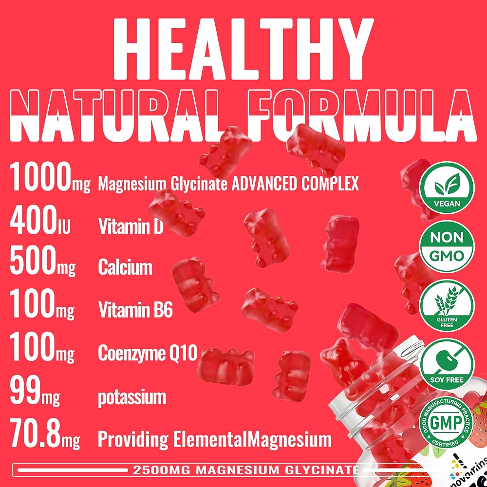 Openovomins Magnesium Glycinate Gummies 2500mg - 90 Gummies - image 2