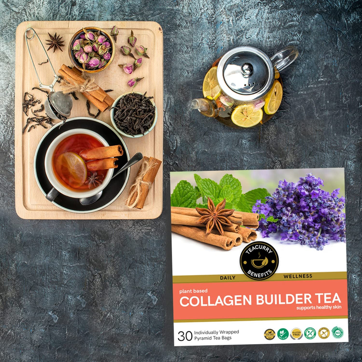 TEACURRY Collagen Tea for Bright Skin - 30 Tea Bags - image 4