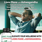 Satoomi Lions Mane Supplement with Ashwagandha and Ginkgo Biloba