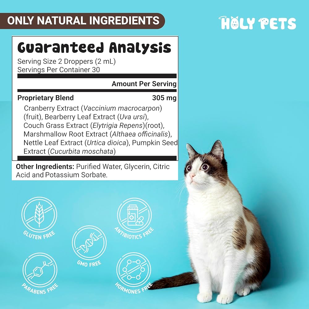 Holy Pets Natural UTI Medicine for Cats & Dogs - 2oz - image 6