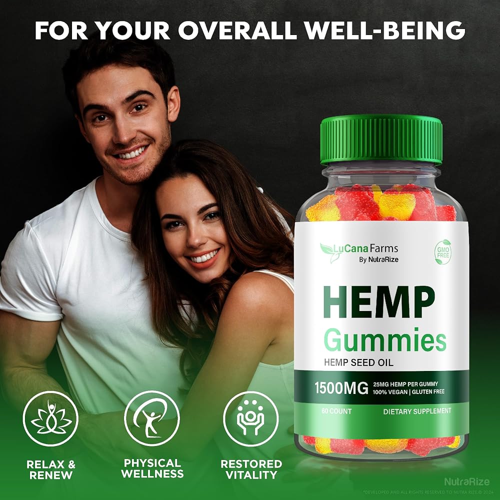 NutraRize LuCana Farms Hemp Gummies Extra Strength 1500mg - 60 Gummies - image 4