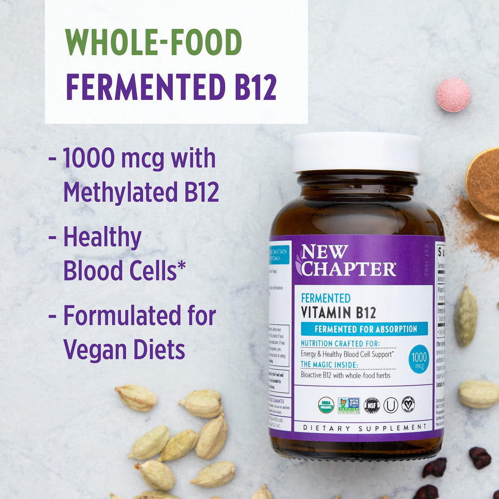 New Chapter Fermented Vitamin B12 1000mcg - 30 Tablets - image 7