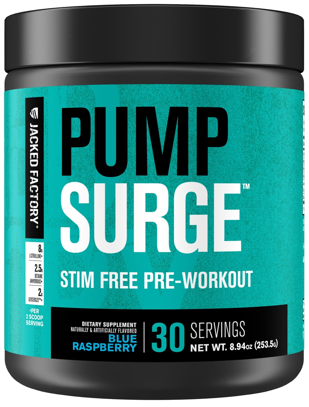 JACKED FACTORY PUMPSURGE Caffeine Free Pump & Nootropic Pre Workout