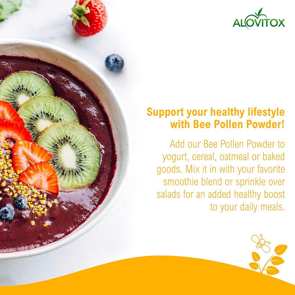 Alovitox Bee Pollen Powder Immune Support - 8 oz - image 5