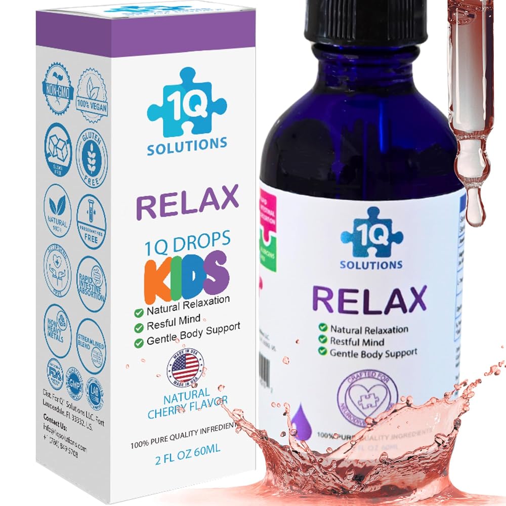 1Q Solutions Magnesium Glycinate Liquid Drops for Kids - 2 fl oz