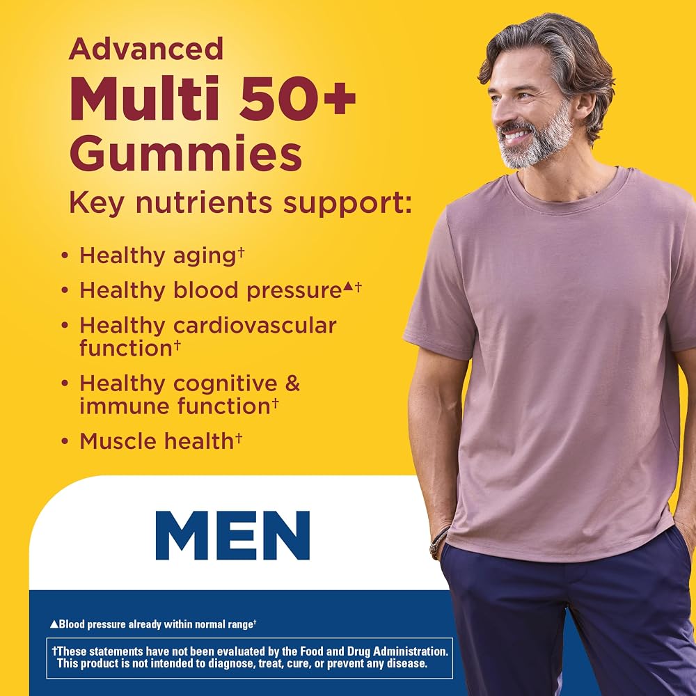 Nature Made Advanced Multivitamin Gummies 50+ for Men - 84 Count - image 2