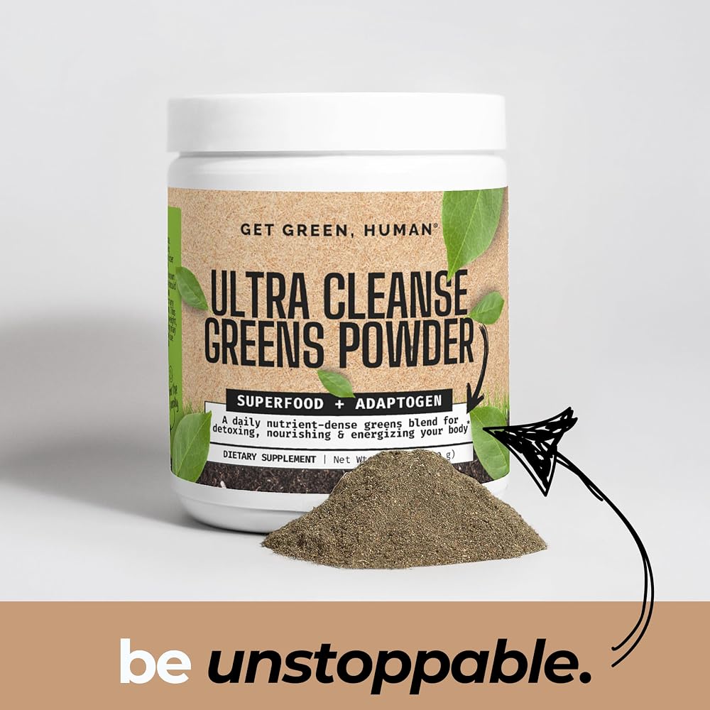 Get Green, Human Ultra Cleanse Greens Powder - 50 Servings - image 3