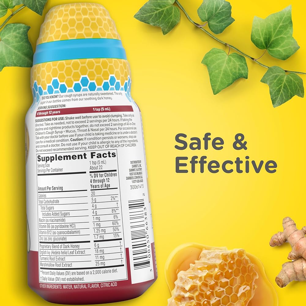 Zarbee's Kids Daytime Cough Syrup with Honey & Ivy Leaf - 4 fl oz - image 6
